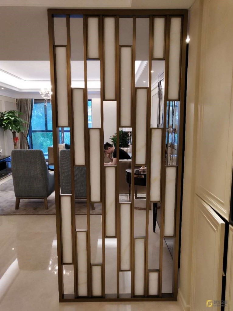 玉石不銹鋼屏風3